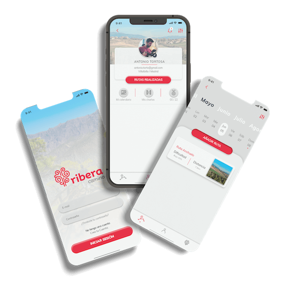 APP ROJO RUTAS RIBERA CAMINA HOSPITAL NYTELWEB DEVELOPERS